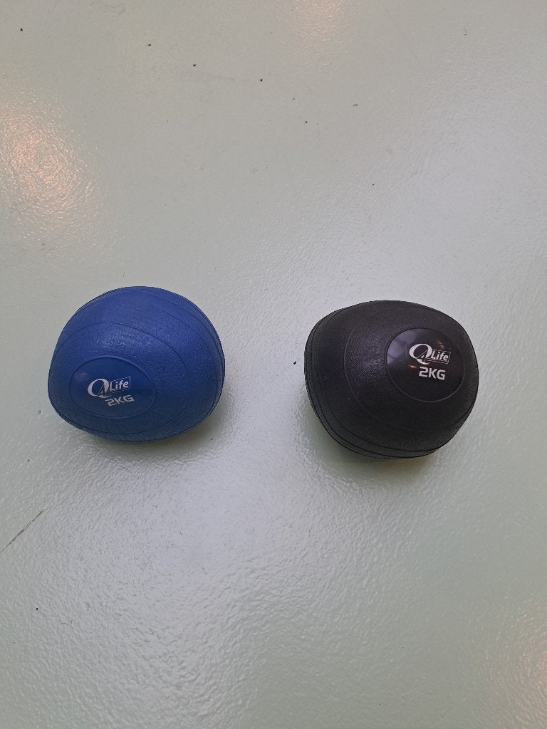 Qlife - Slam ball/gewichtsbal 2kg (blauw), Enlèvement, Comme neuf, Autres types