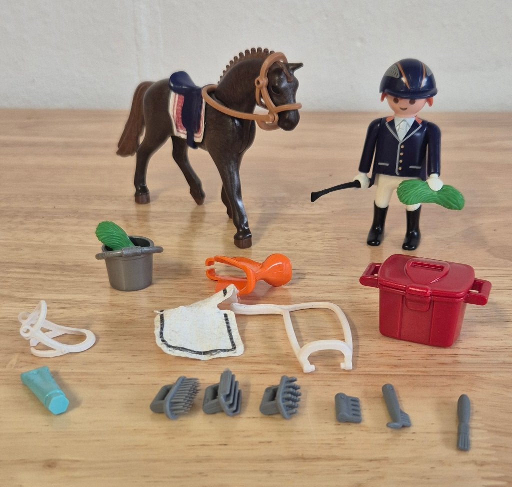 Playmobil 6928 Paardenvrachtwagen – compleet + doos, Complete set, Overige typen, Ophalen of Verzenden, Zo goed als nieuw