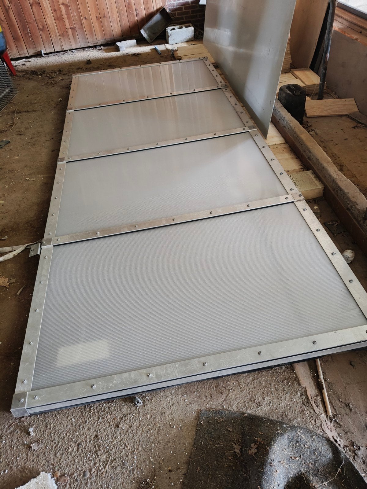 Aluminium poort of overkapping, Ophalen