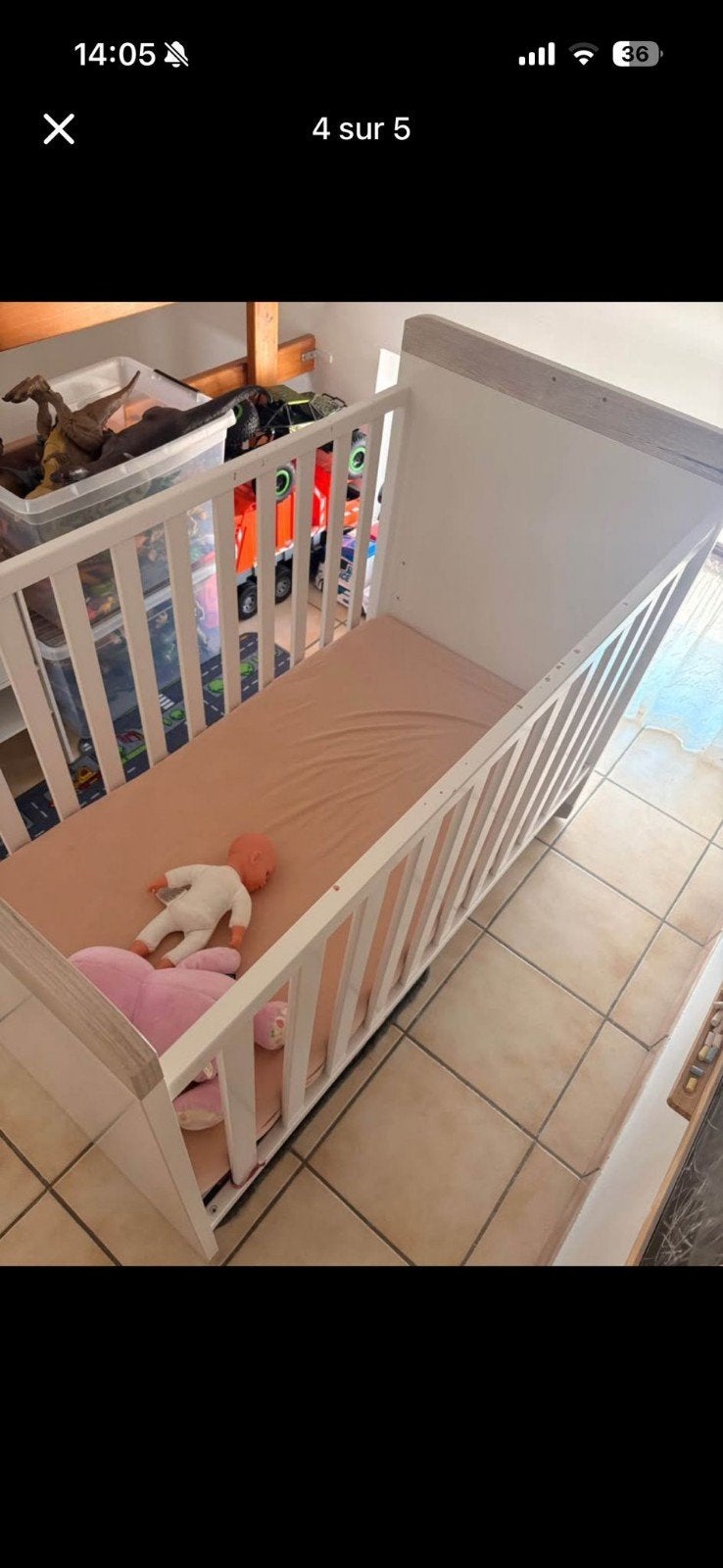 lit bébé évolutif avec matelas, Enlèvement, Matelas