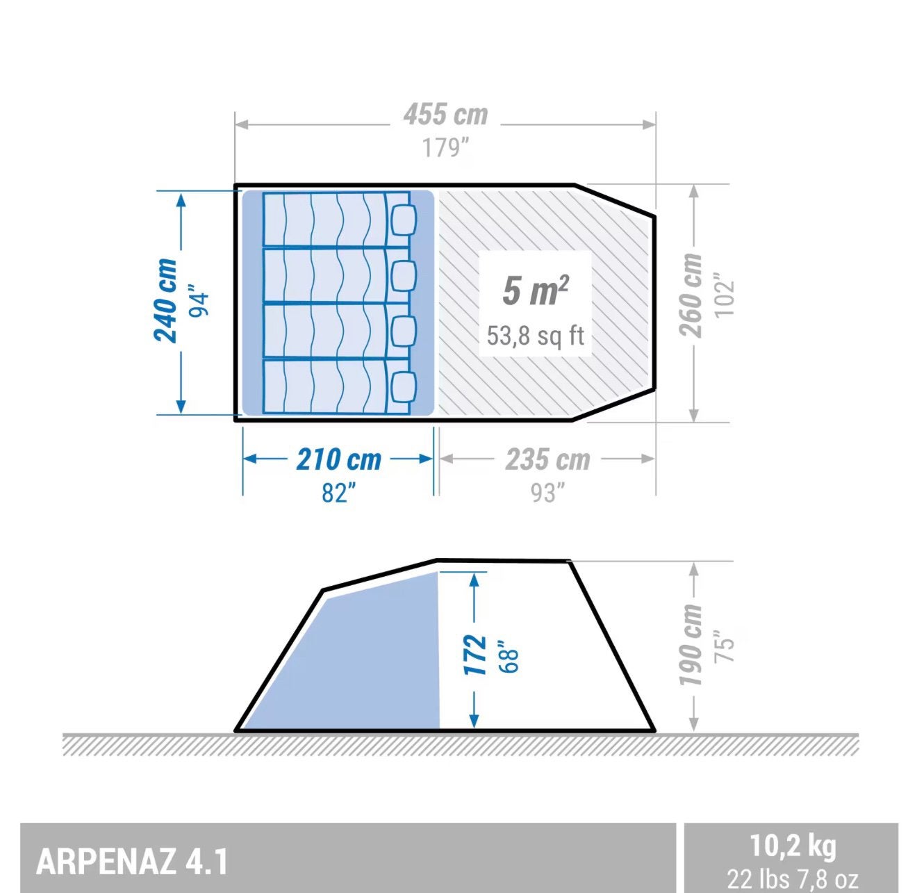 Tent te koop, Ophalen, Nieuw, Tot en met 4