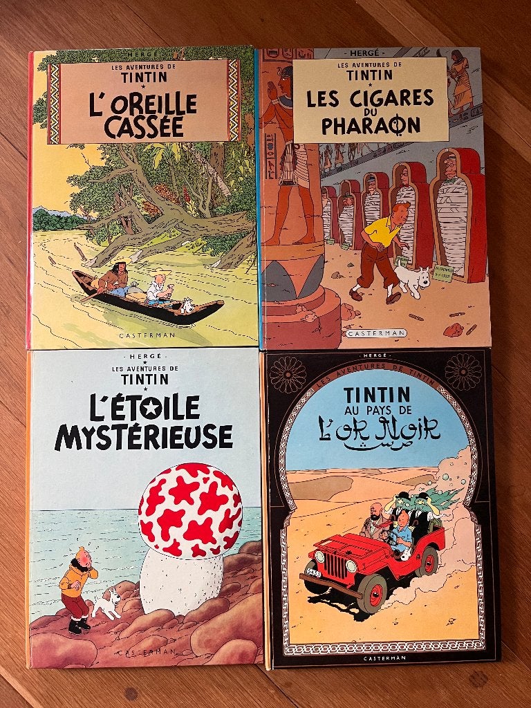 15x Kuifje (Tintin) jaren 70-80 - Franse versie, Boeken, Gelezen, Verzenden, Meerdere stripboeken, Hergé