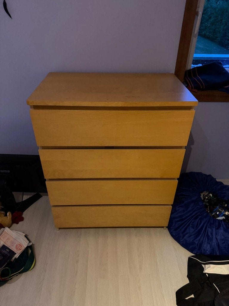 Commode 4 tiroirs Ikea, Maison & Meubles, Enlèvement, Utilisé