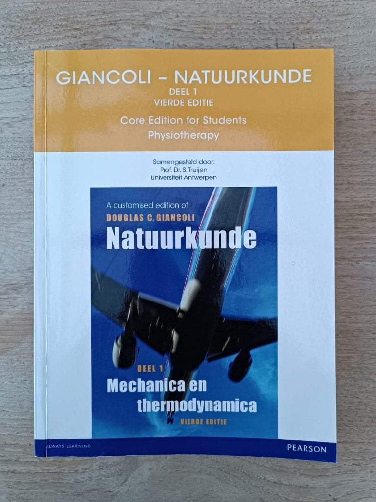 Fysicaboek UA 1e bachelor kine, Enlèvement ou Envoi, Comme neuf, Sciences naturelles