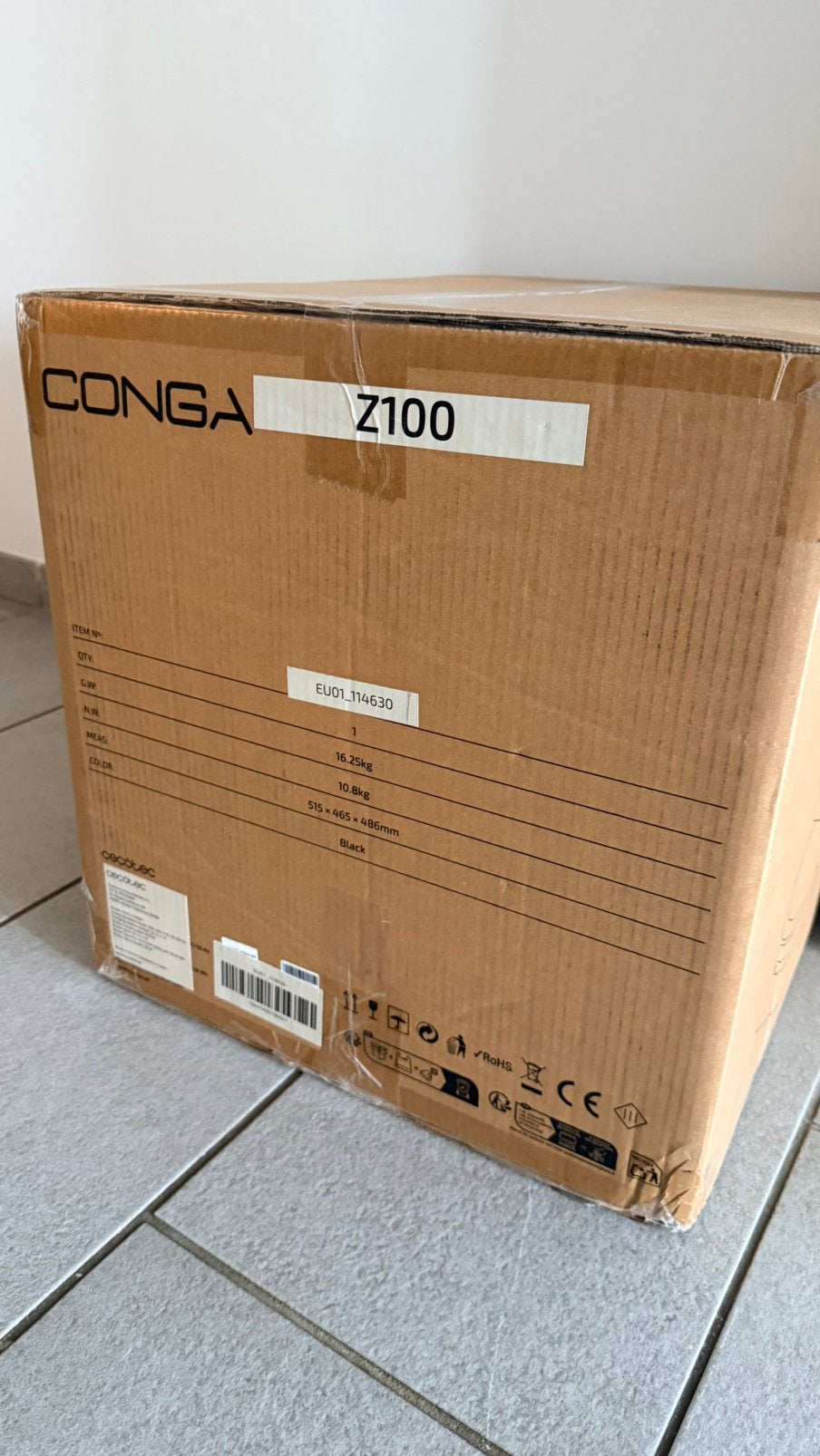 Cecotec Conga Z100, Enlèvement ou Envoi, Comme neuf, Aspirateur robot