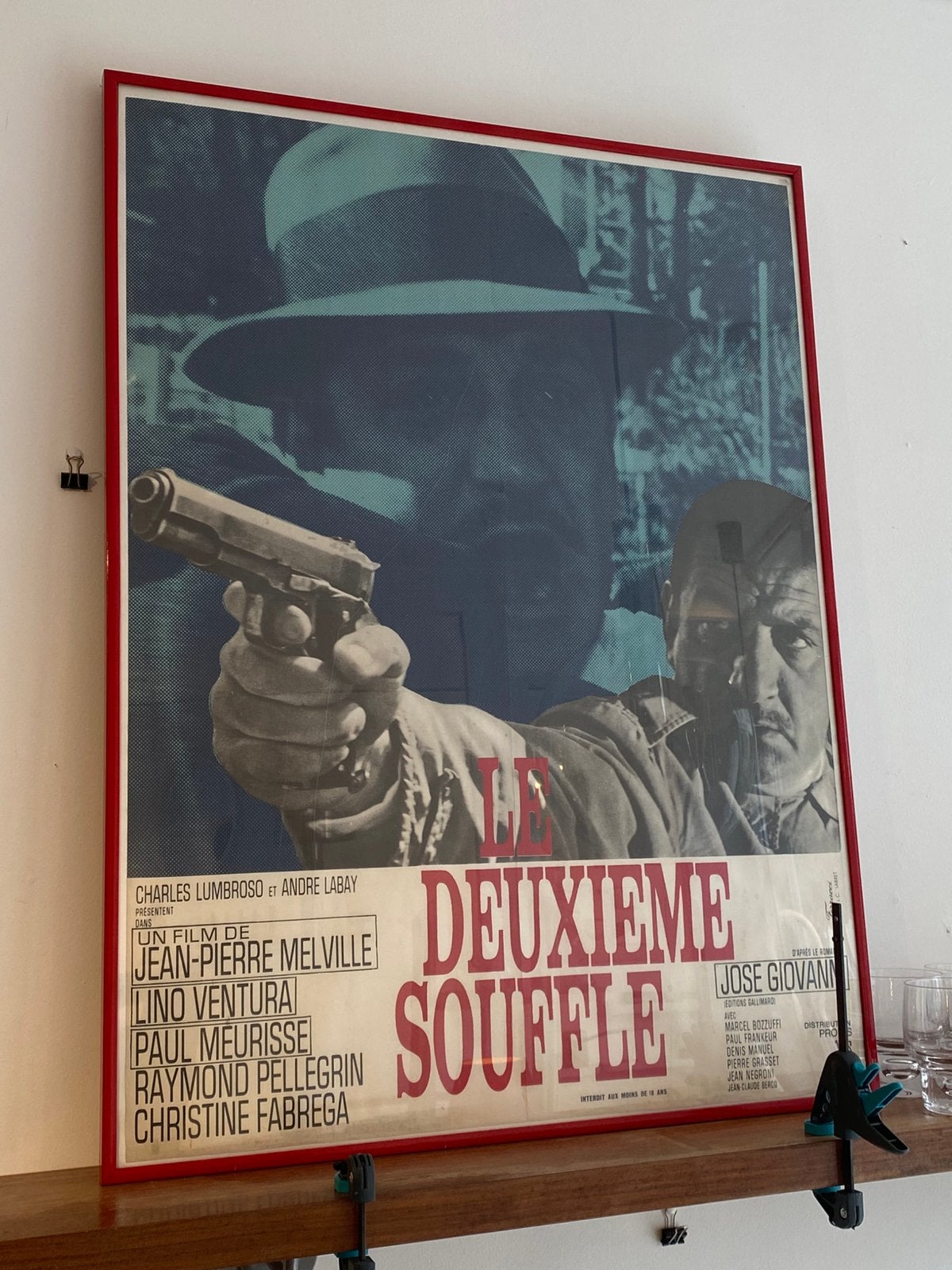 Iriginal poster affiche Le deuxieme souffle vintage, Ophalen, Zo goed als nieuw