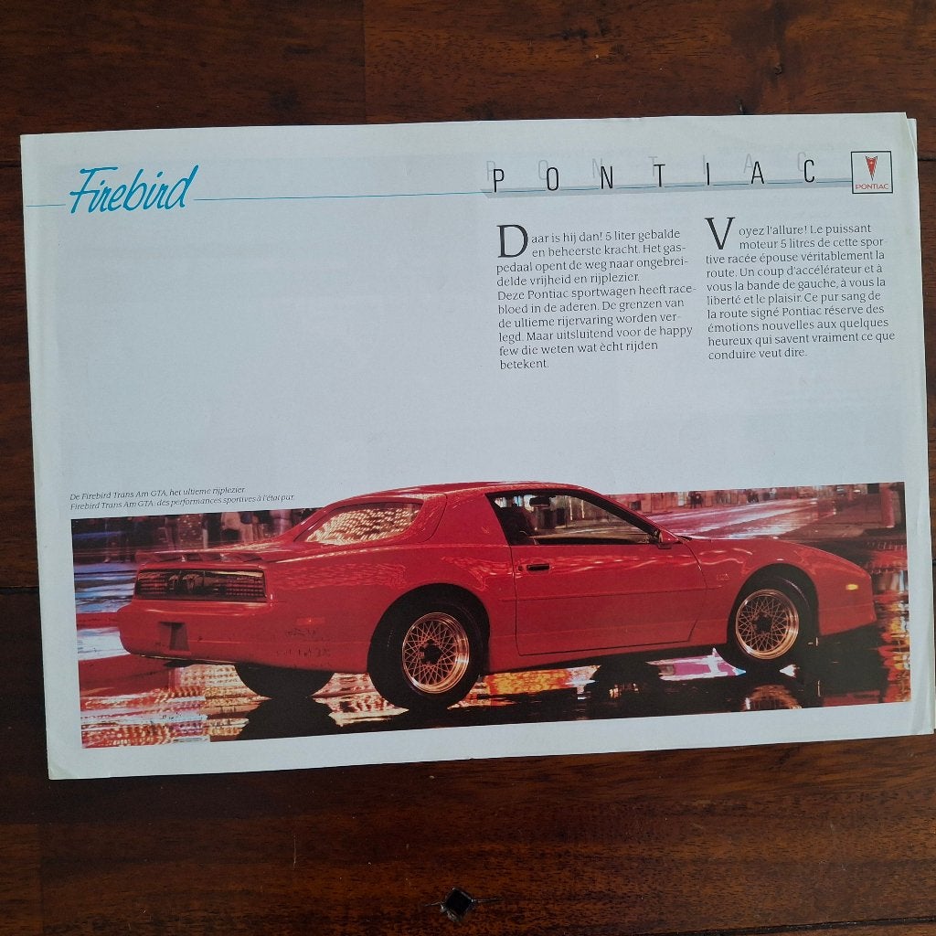 PONTIAC FIREBIRD 1989, Enlèvement ou Envoi, Neuf, Autres marques