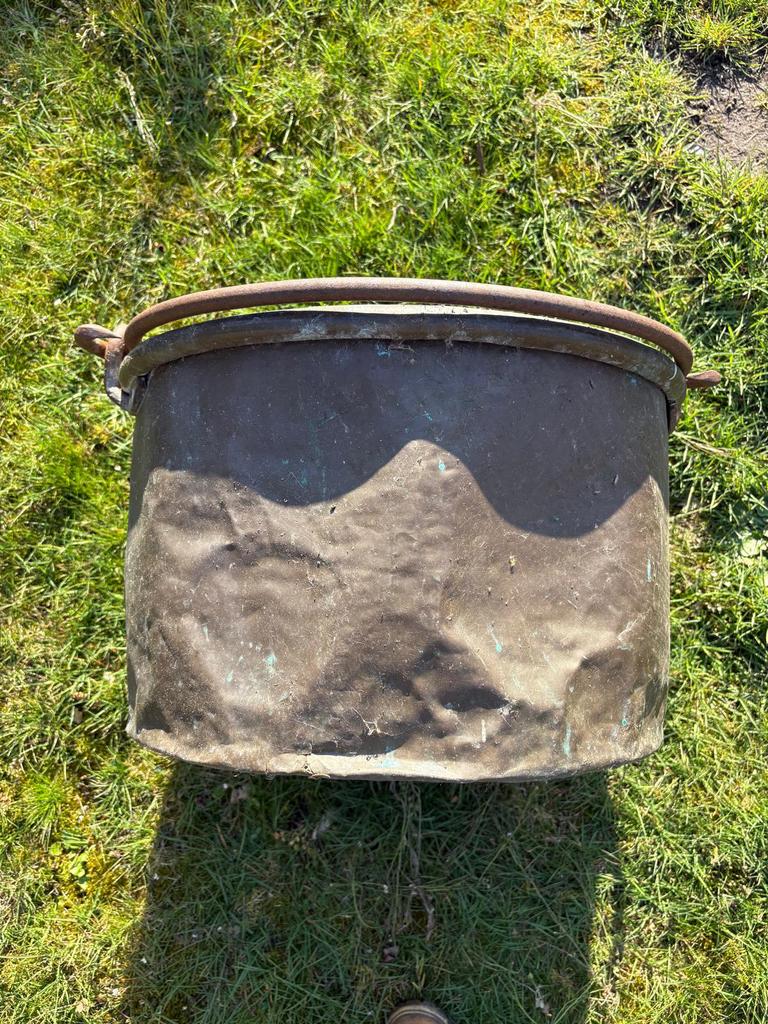 Koperen ketel met handvat, Antiek en Kunst, Ophalen
