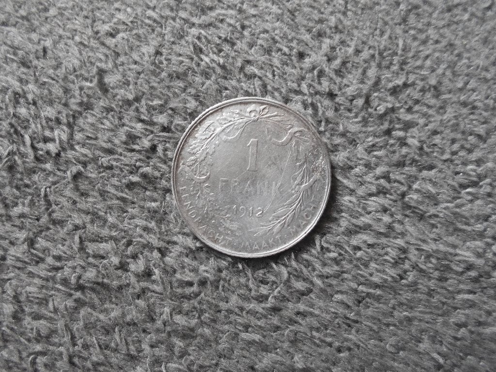 ancienne pièce de 1 franc Belgique 1912, Enlèvement ou Envoi, Monnaie en vrac