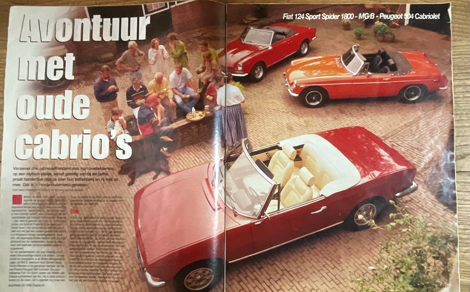 FIAT 124 Spider/Peugeot 504 Cabriolet et MG B 1974, Envoi, Comme neuf, Autres marques