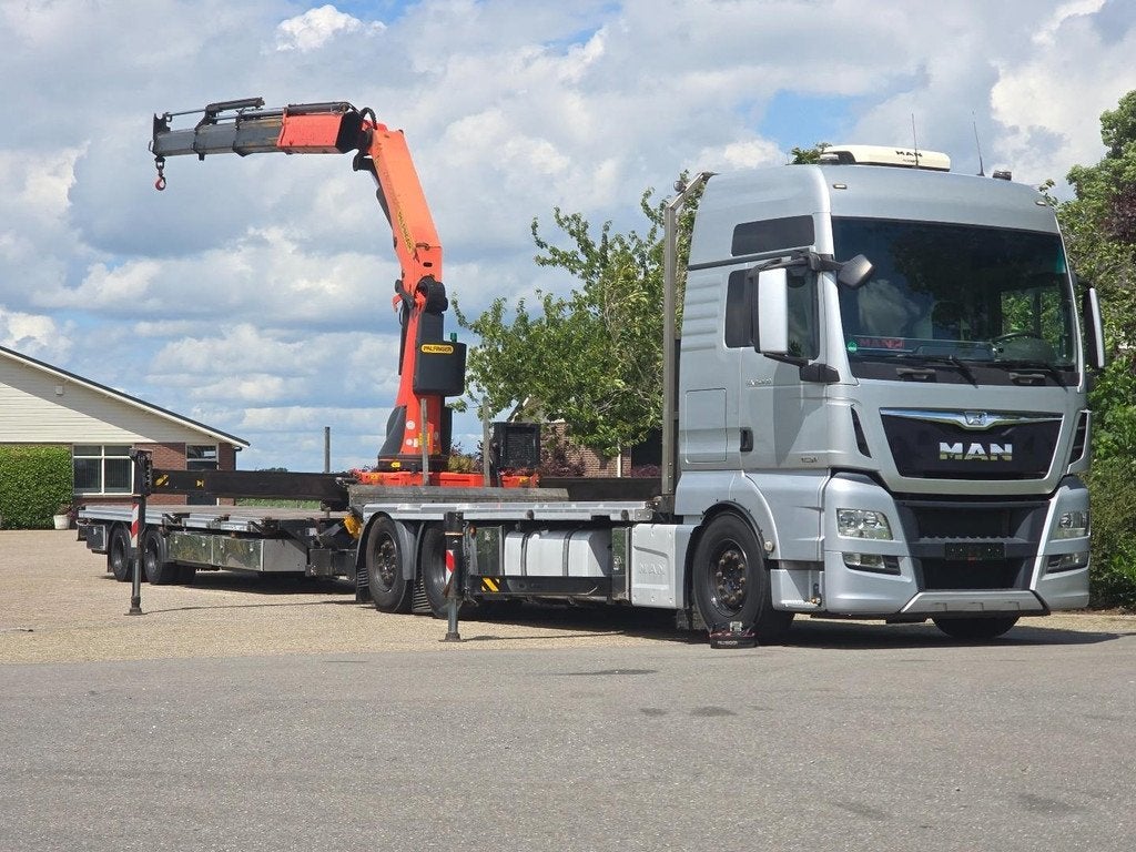 MAN TGX 26.400 CAMION-GRUE 34002 34tm PALFINGER ! EURO6 ! DK, Autos, Camions, Argent ou Gris, Achat, Euro 6, Entreprise