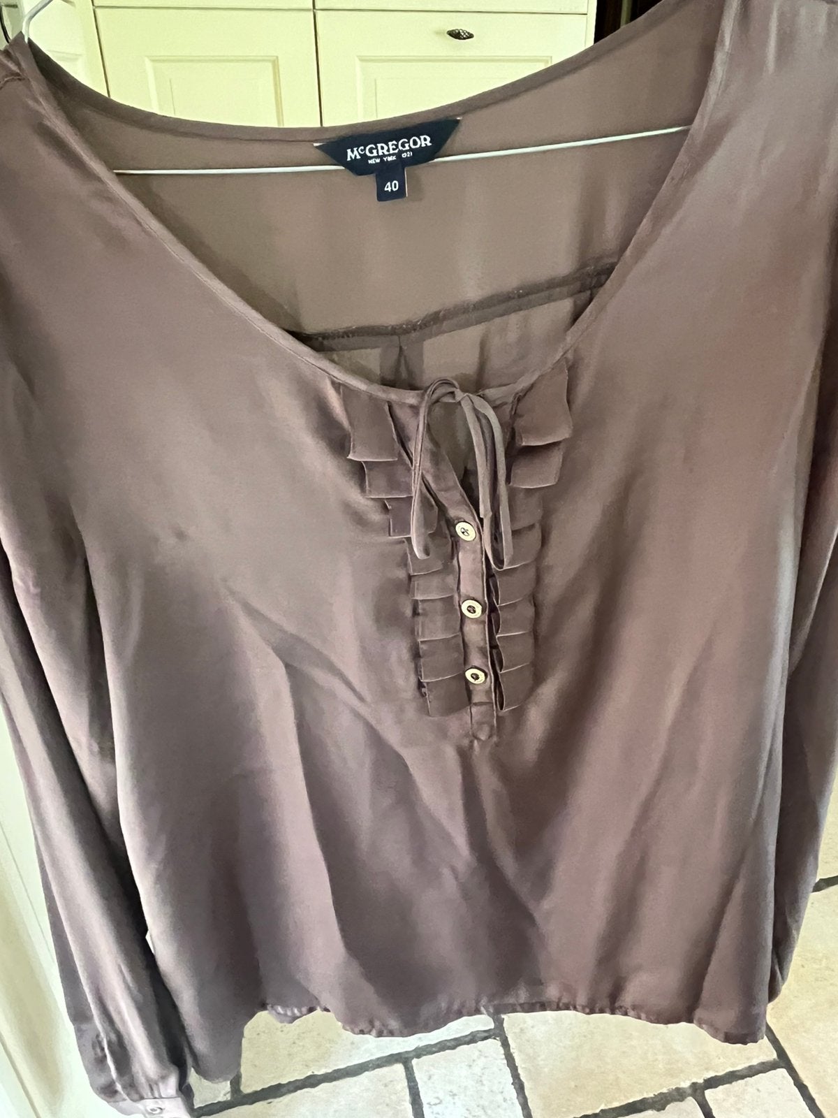 Chemisier femme - hemd voor vrouwen, Ophalen of Verzenden, Gedragen, Maat 38/40 (M), Bruin