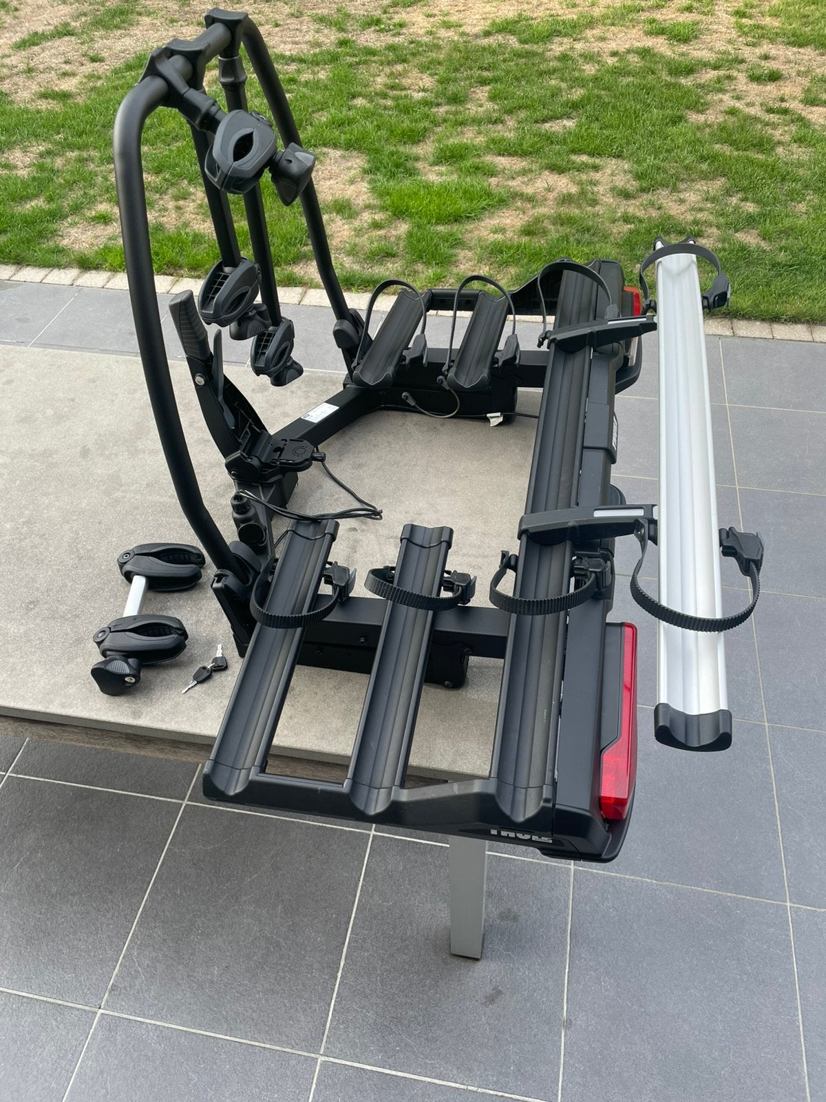 Thule velospace 939 XT black voor 3 of 4 fietsen., Ophalen, 3 fietsen of meer, Zo goed als nieuw, Brede banden