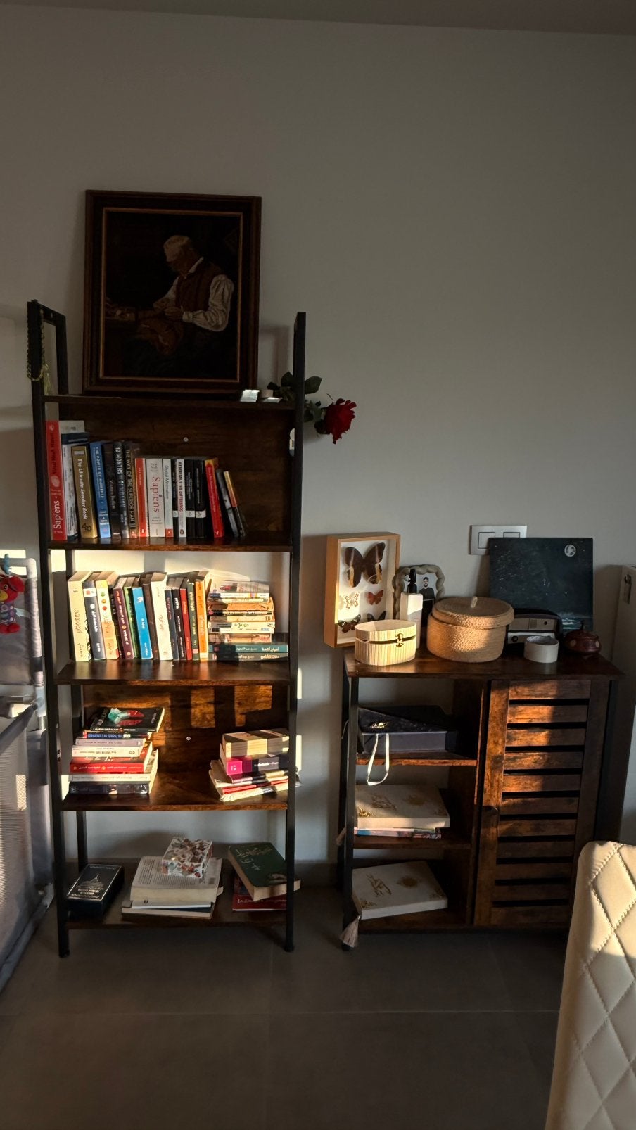 Houten boekenkast + houten opbergkast – €100 voor beide, Ophalen, Zo goed als nieuw