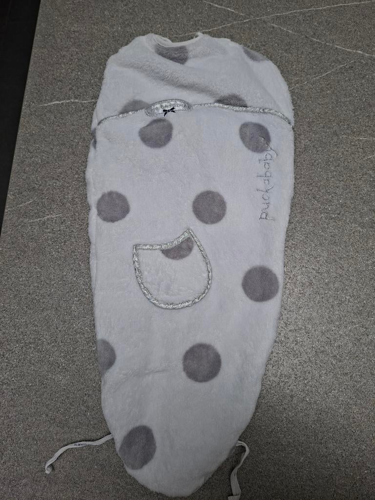 Puckababy Piep Teddy (0-3 maanden) met bolletjes, Kinderen en Baby's, Dekens, Slaapzakjes en Inbakerproducten, Ophalen, Zo goed als nieuw