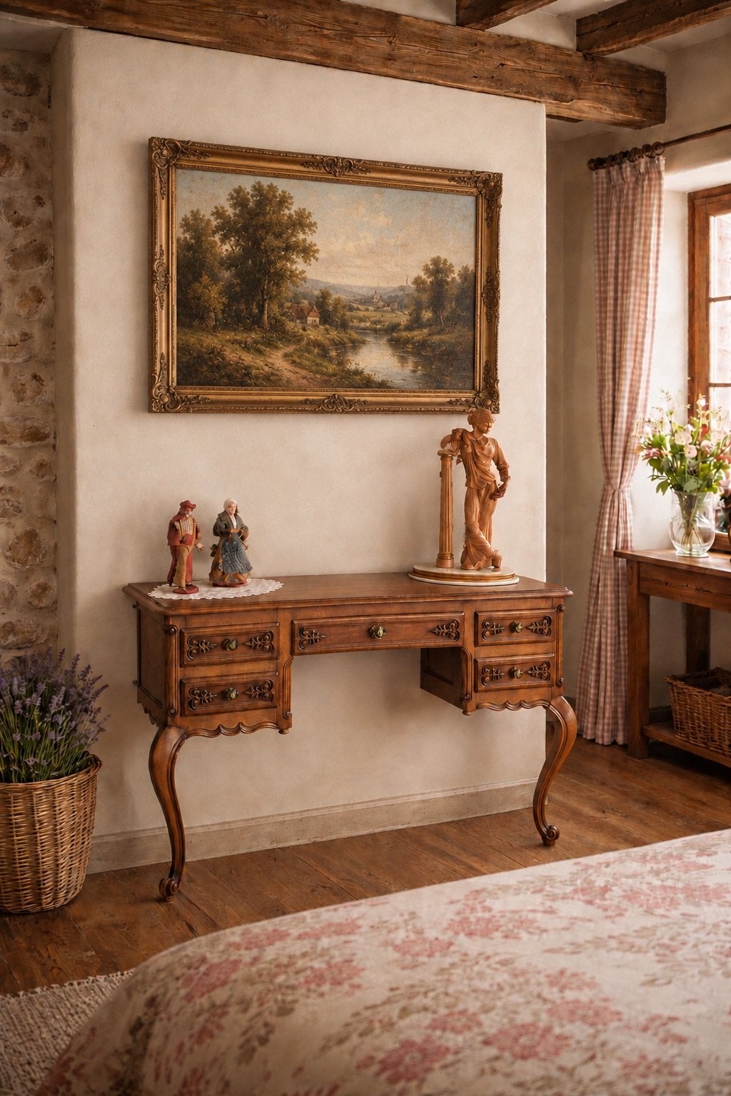 Coiffeuse  en bois style ancien Louis XV, Antiquités & Art, Enlèvement