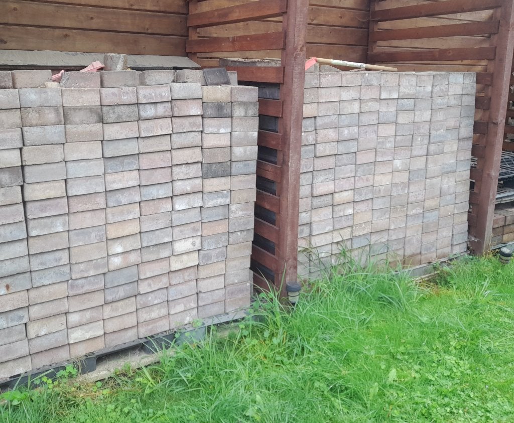Klinkers -/+ 40m2 15x15x7cm, Tuin en Terras, Ophalen, Zo goed als nieuw, Klinkers