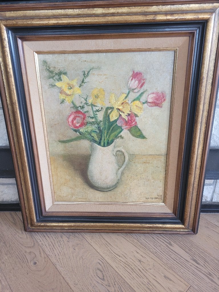 Peinture à l'huile sur toile « Jacques VanMelkebeke », Peinture à l'huile, Signé, Enlèvement, Toile