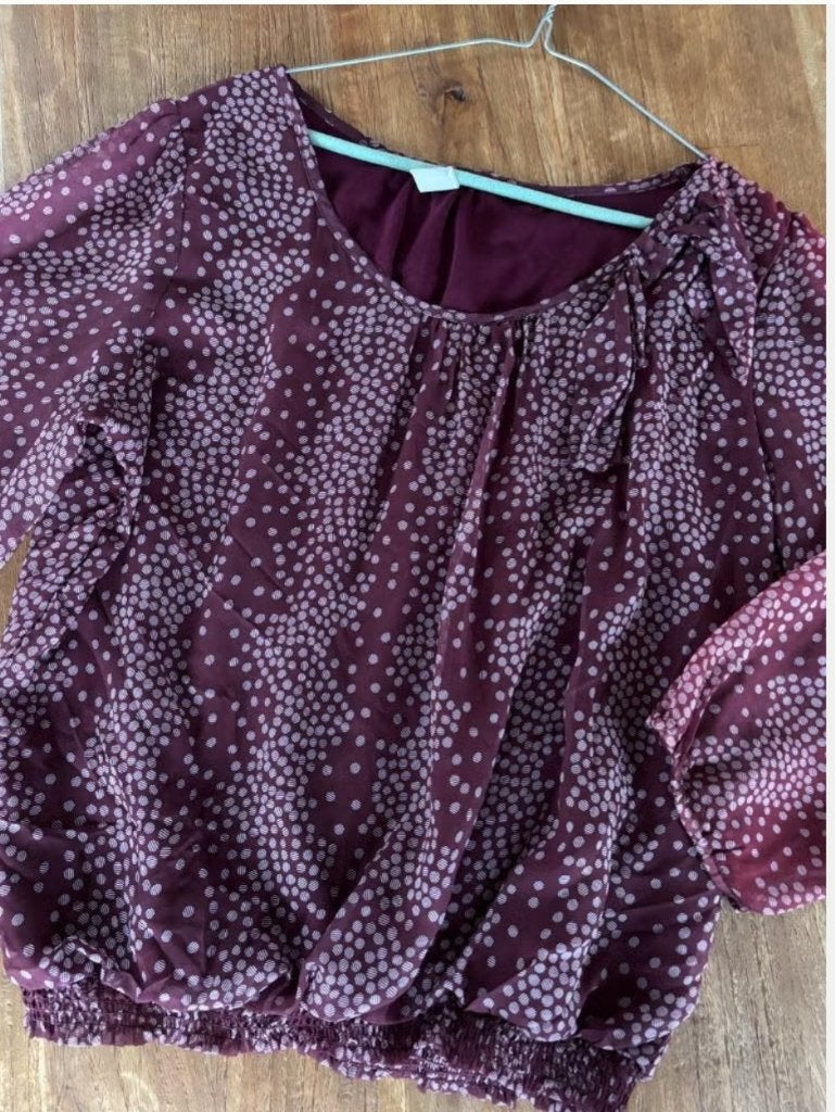 Blouse vintage taille XL, Enlèvement ou Envoi, Comme neuf, Taille 46/48 (XL) ou plus grande, Rouge