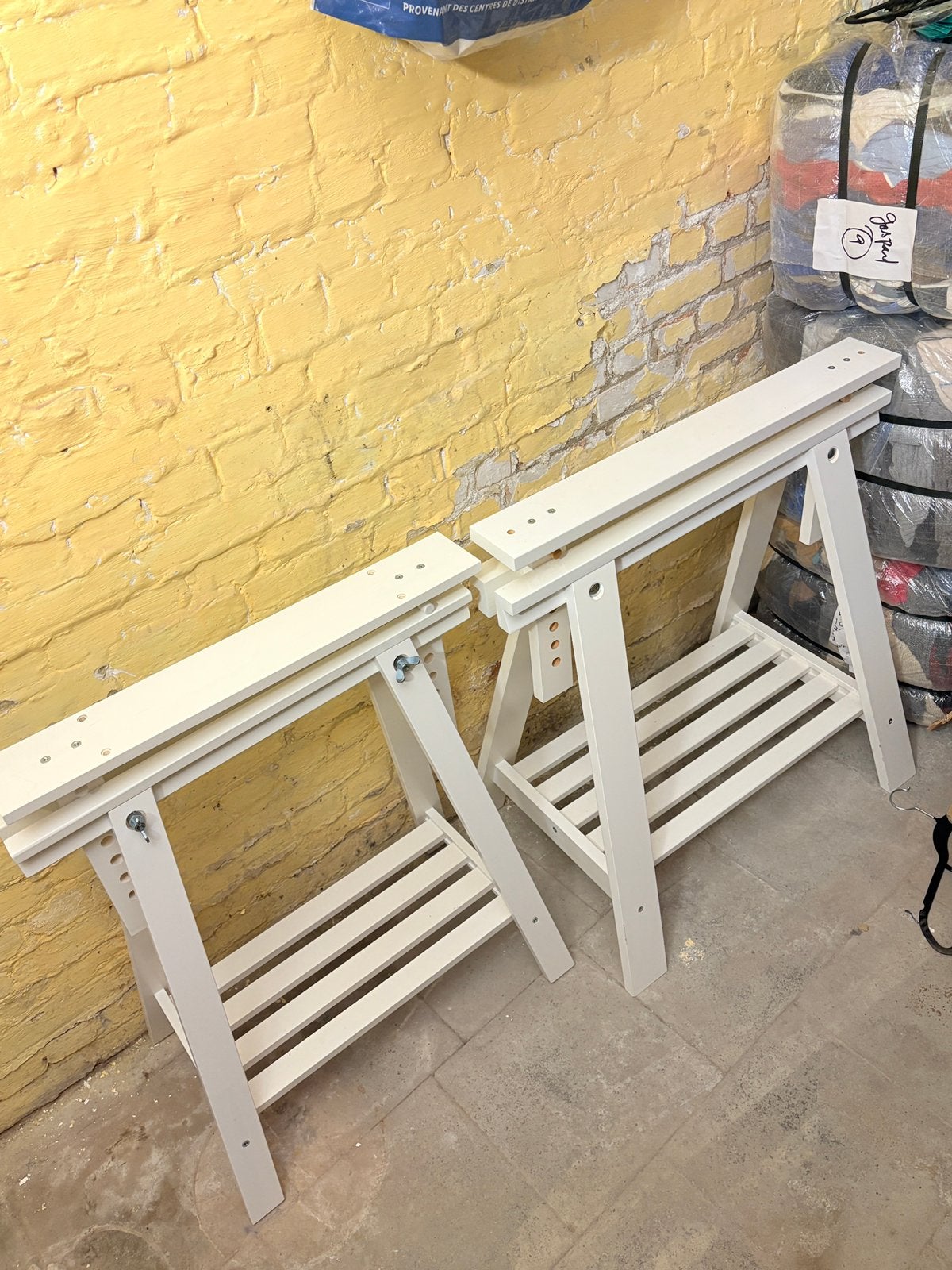 2 Treteaux Ikea blancs parfait etat, Enlèvement, Comme neuf