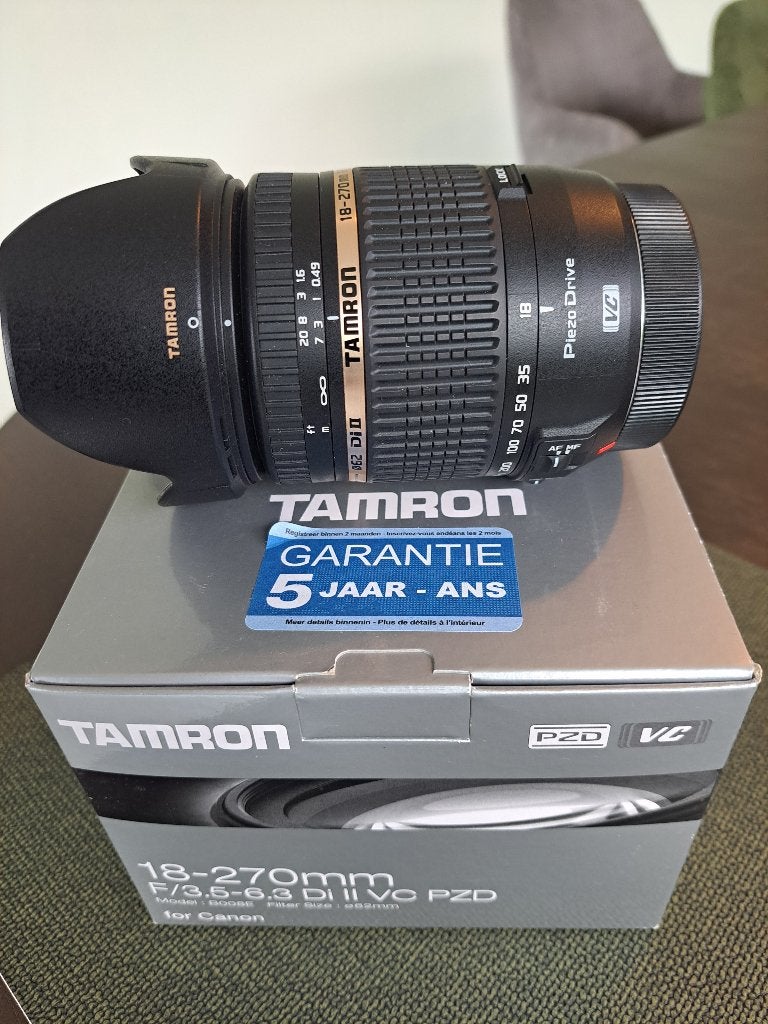 Tamron Lens 18-270mm F/3,5-6,3 Di II VC PZD voor Canon , Ophalen, Canon, Handmatige focus, Zo goed als nieuw