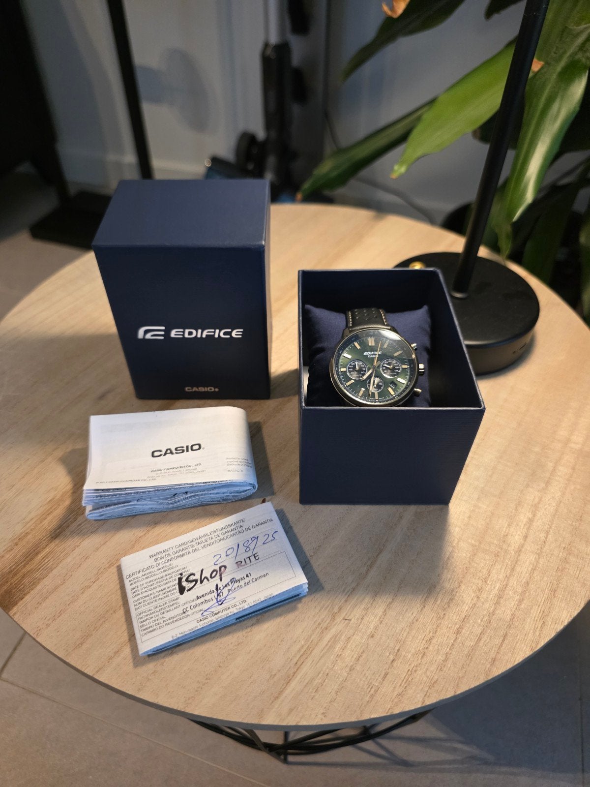 Casio Edifice Chronograaf (EFR-566L-2AV / Groen-Goud) — Full, Handtassen en Accessoires, Horloges | Heren, Casio, Polshorloge