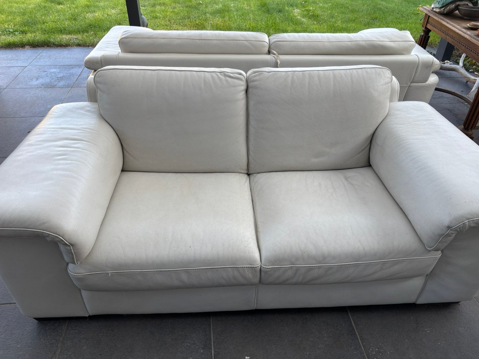 Natuzzi zetel tweezit, Ophalen, Gebruikt, Minder dan 75 cm, Tweepersoons
