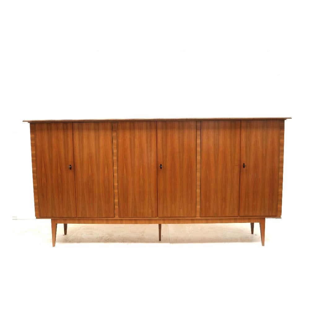 Vintage design hoog dressoir highboard jaren '60 '70 retro, Huis en Inrichting, Verzenden