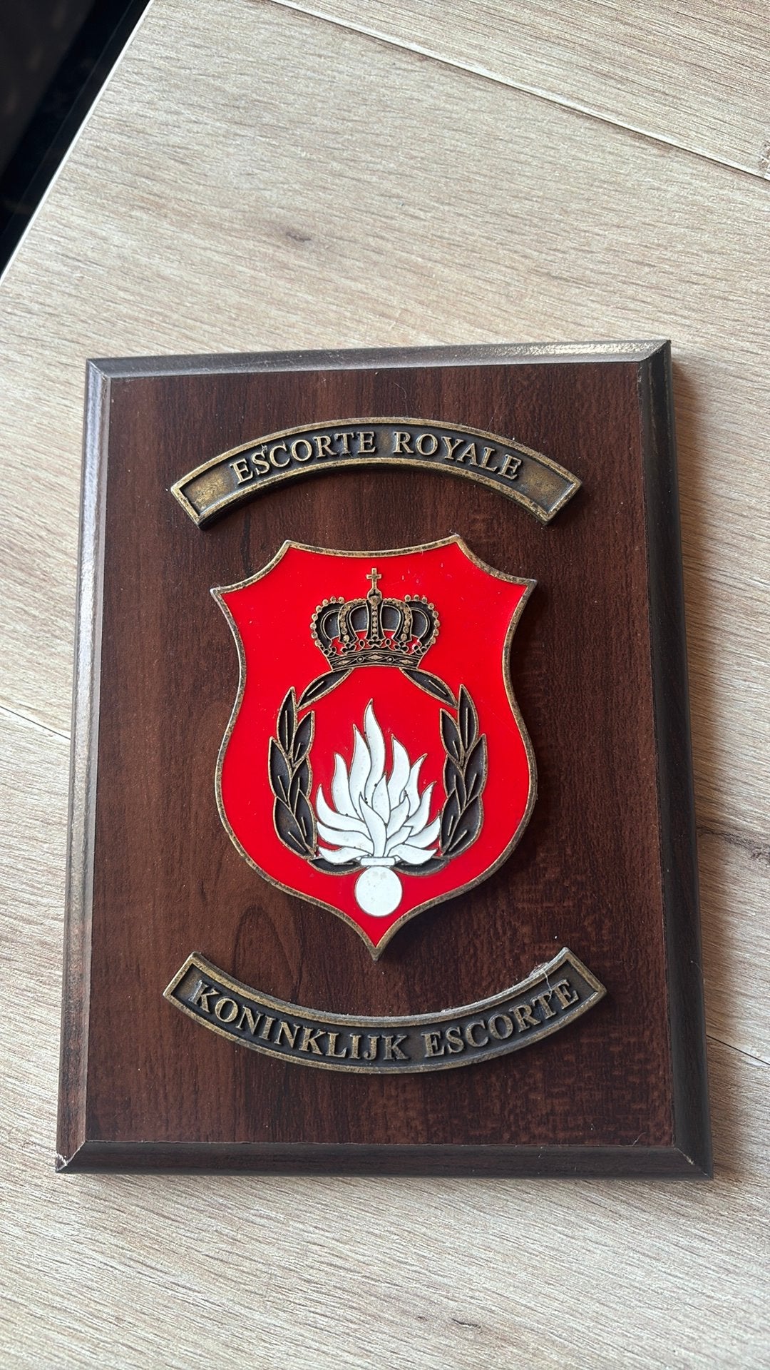 Crest Royal Escort, Ophalen of Verzenden, Rijkswacht, Embleem of Badge
