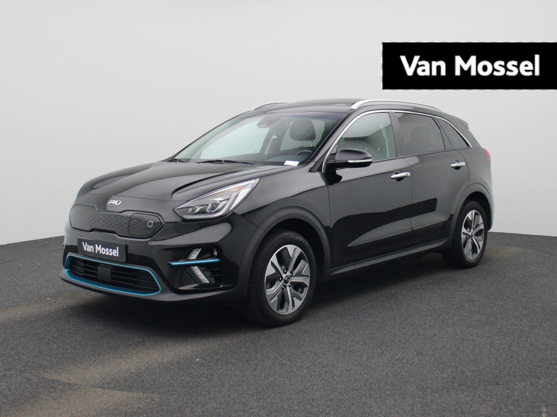 Kia e-Niro DynamicPlusLine 64 kWh SOH 95,5% | CAMERA | Sunro, Auto's, Gebruikt, Leder en Stof, Zwart, 5 zetels