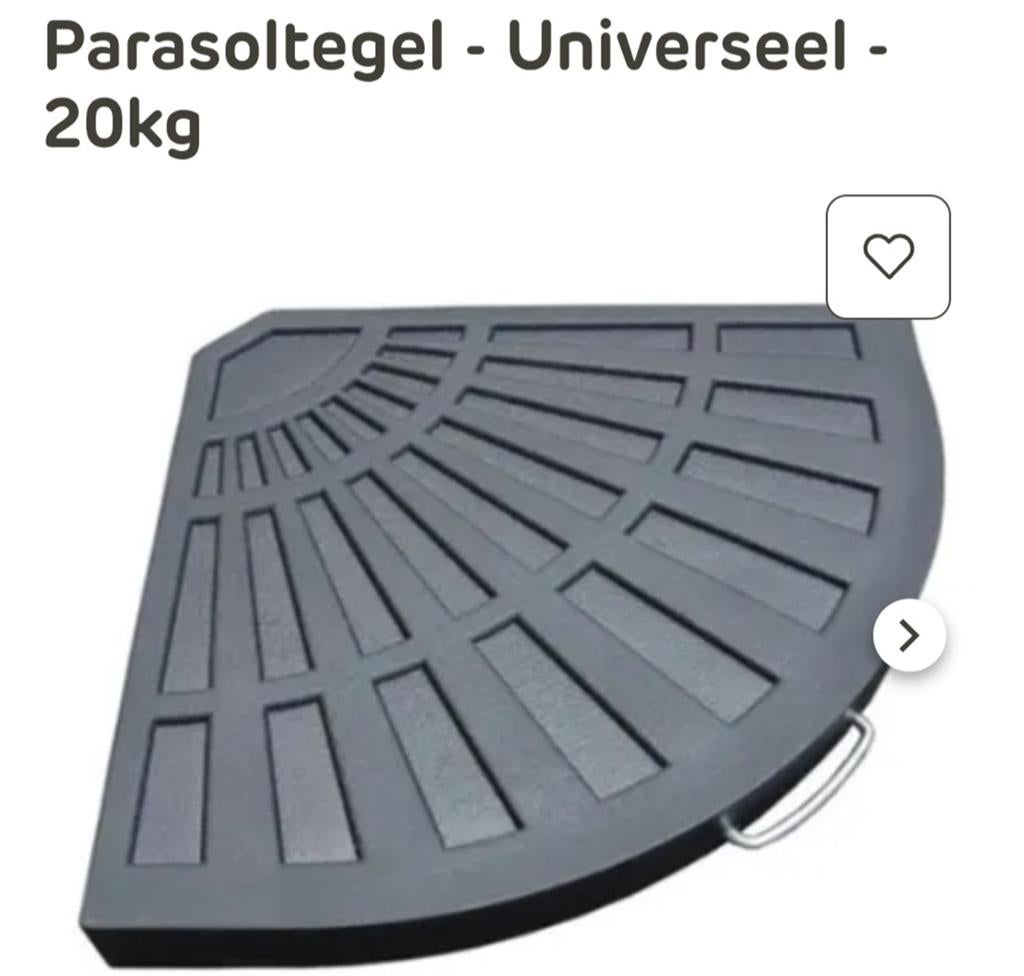 4 Verzwarende tegels voor parasolvoet., Tuin en Terras, Ophalen, Parasolvoet