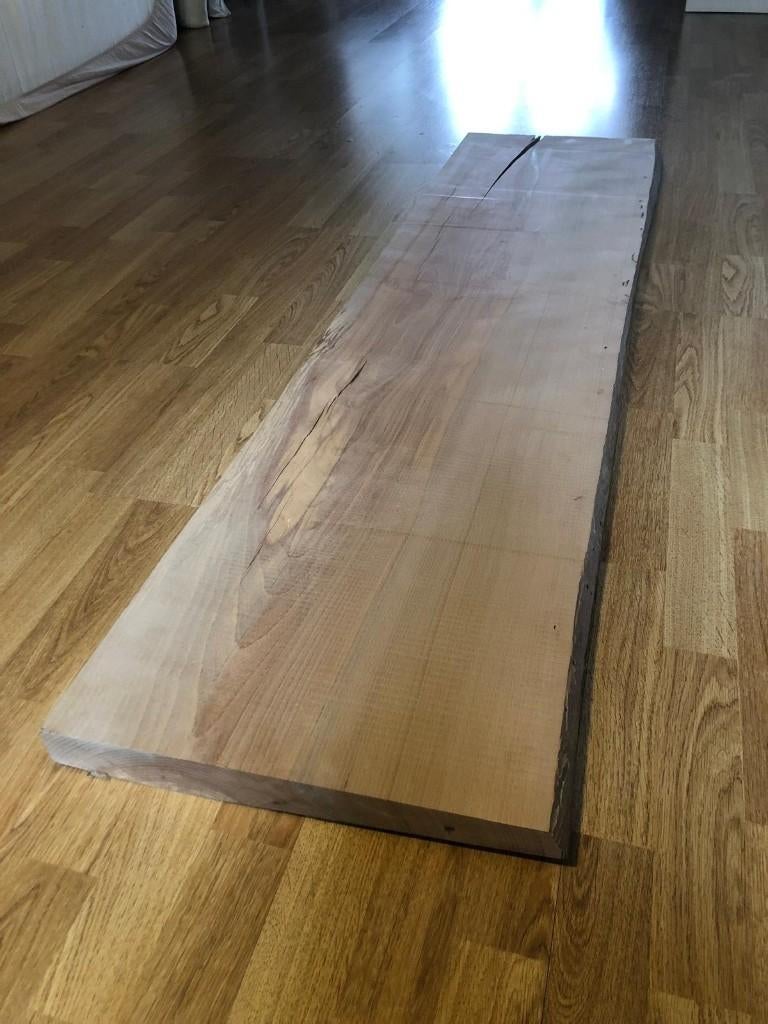 massief houten beuken blad / slab met schorsstructuur, Doe-het-zelf en Bouw, Ophalen, Beuken