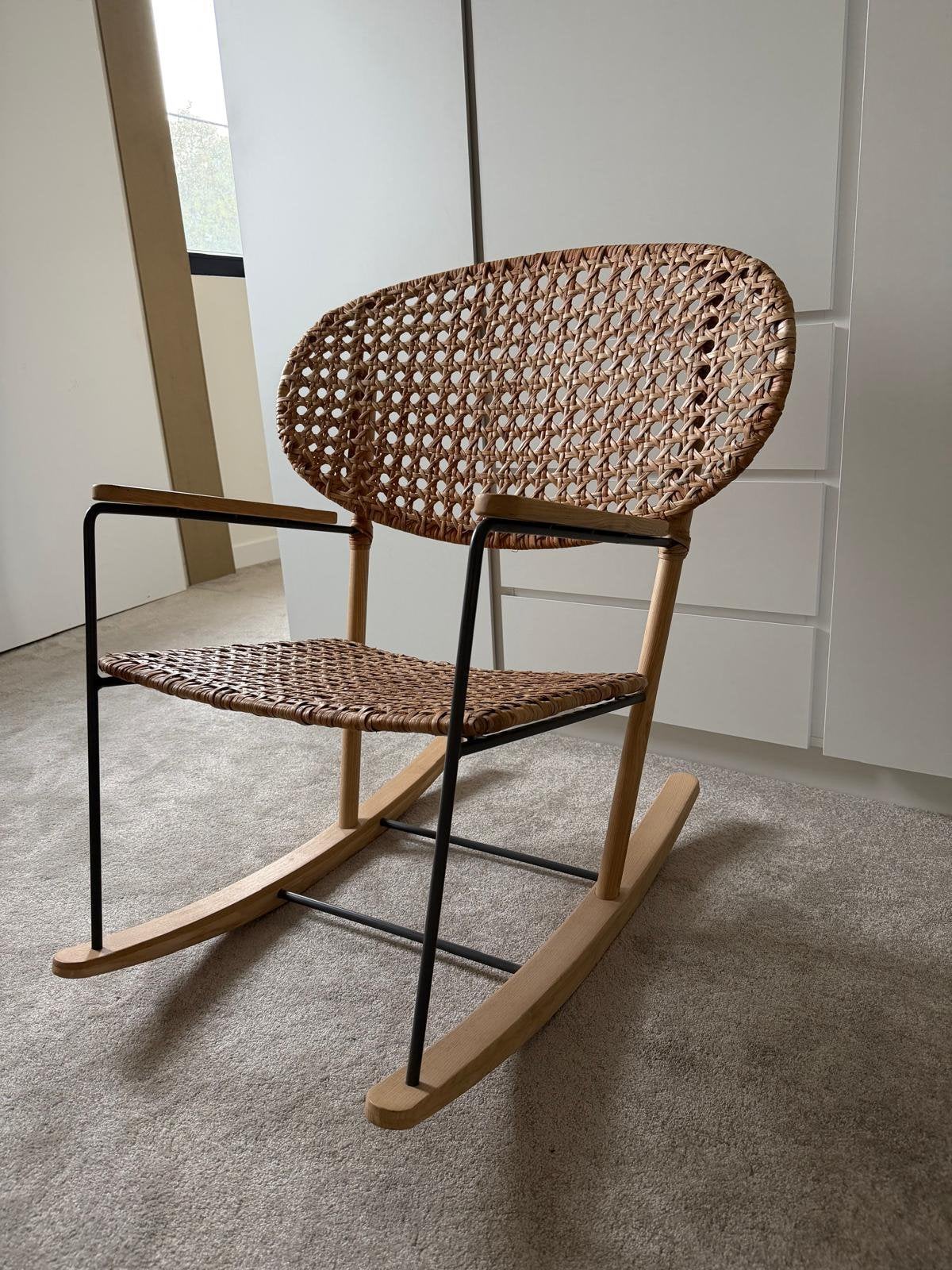 Mooie rotan schommelstoel, Enlèvement, Comme neuf