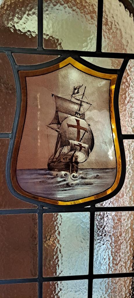 Glas in lood - inclusief houten frame, Doe-het-zelf en Bouw, Glas en Ramen, Ophalen