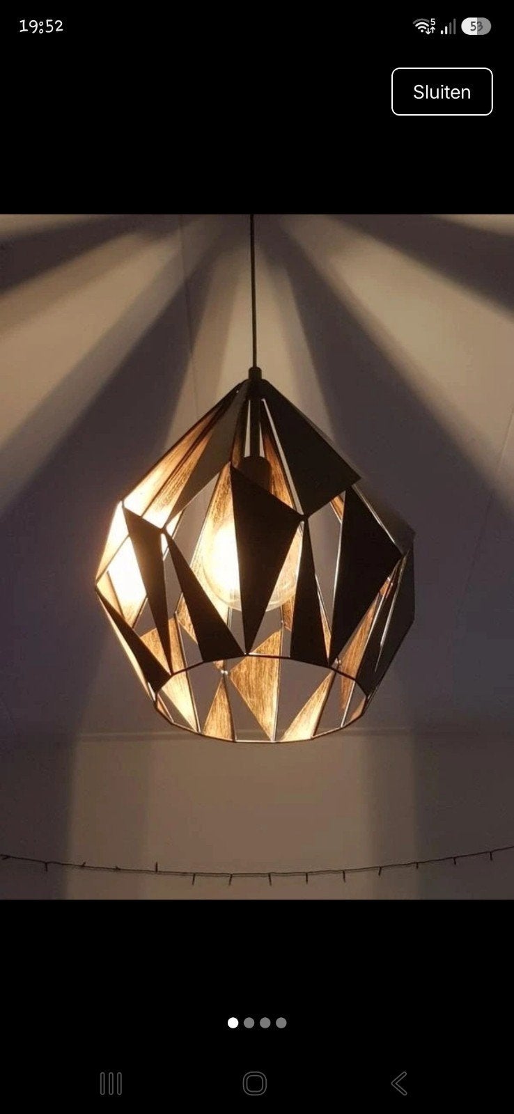 mooie hanglamp Ergo Carlton, Enlèvement, Suspension