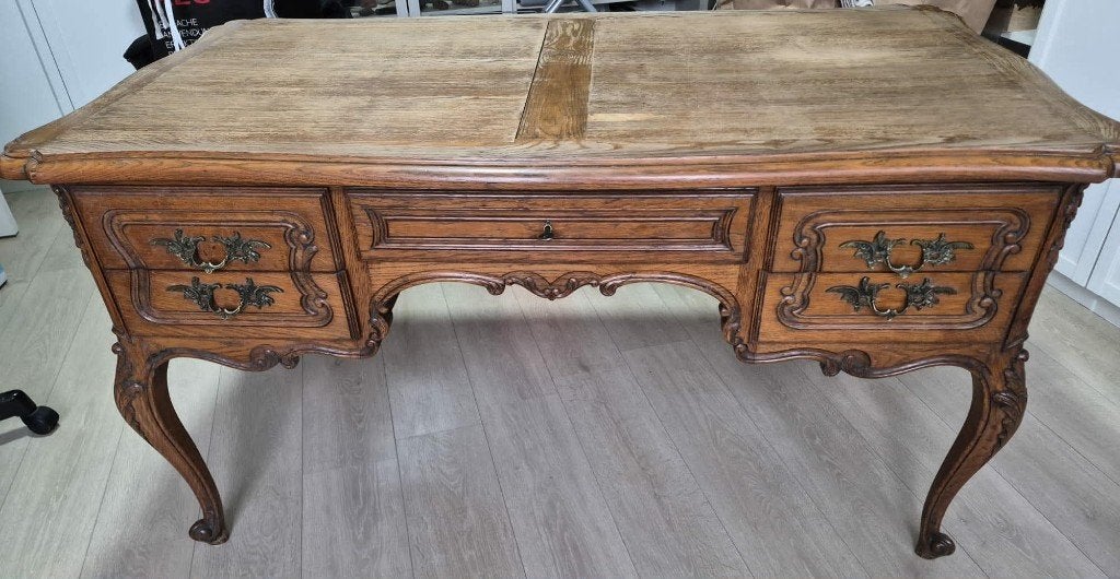 Bureau  Ancien en Chêne Massif  Style Louis XV / Provençal, Antiek en Kunst, Antiek | Meubels | Stoelen en Sofa's, Ophalen