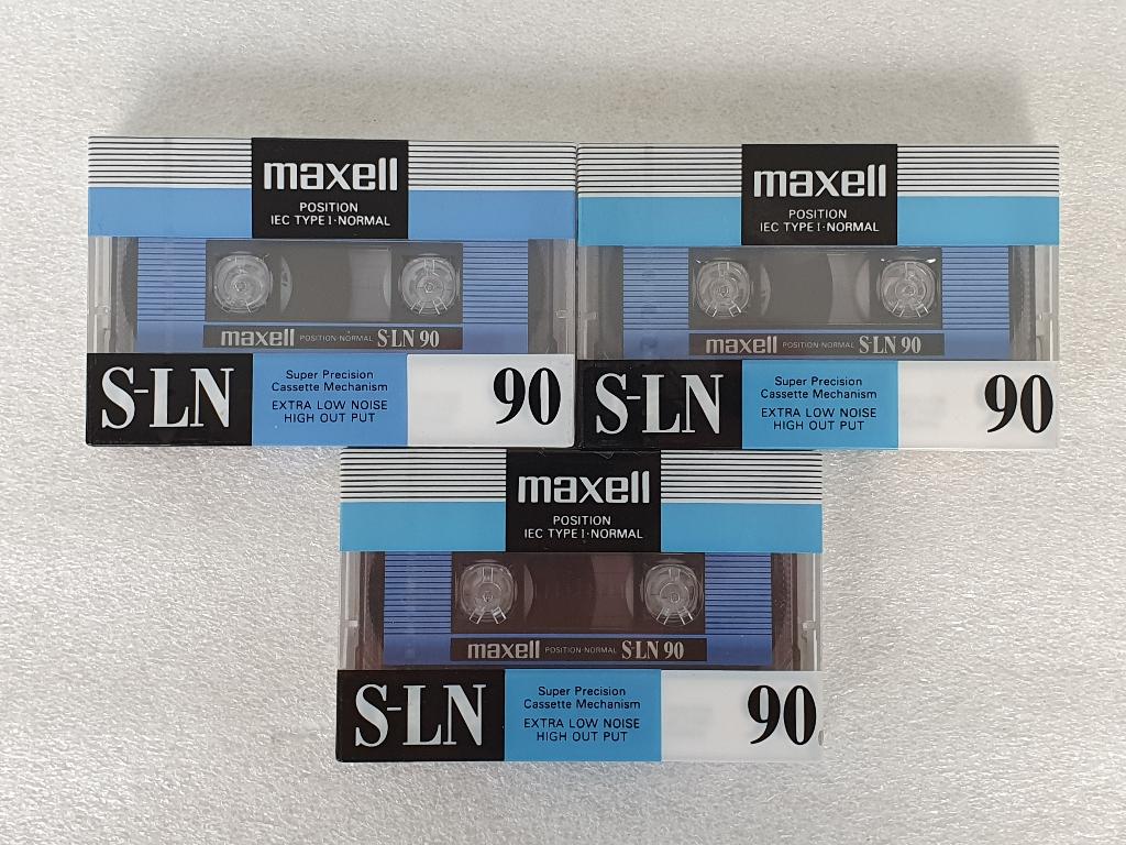 Lot van 3 Maxell S-LN 90 cassettes (nieuw), Cd's en Dvd's, Cassettebandjes, Ophalen of Verzenden, Nieuw in verpakking, 2 t/m 25 bandjes