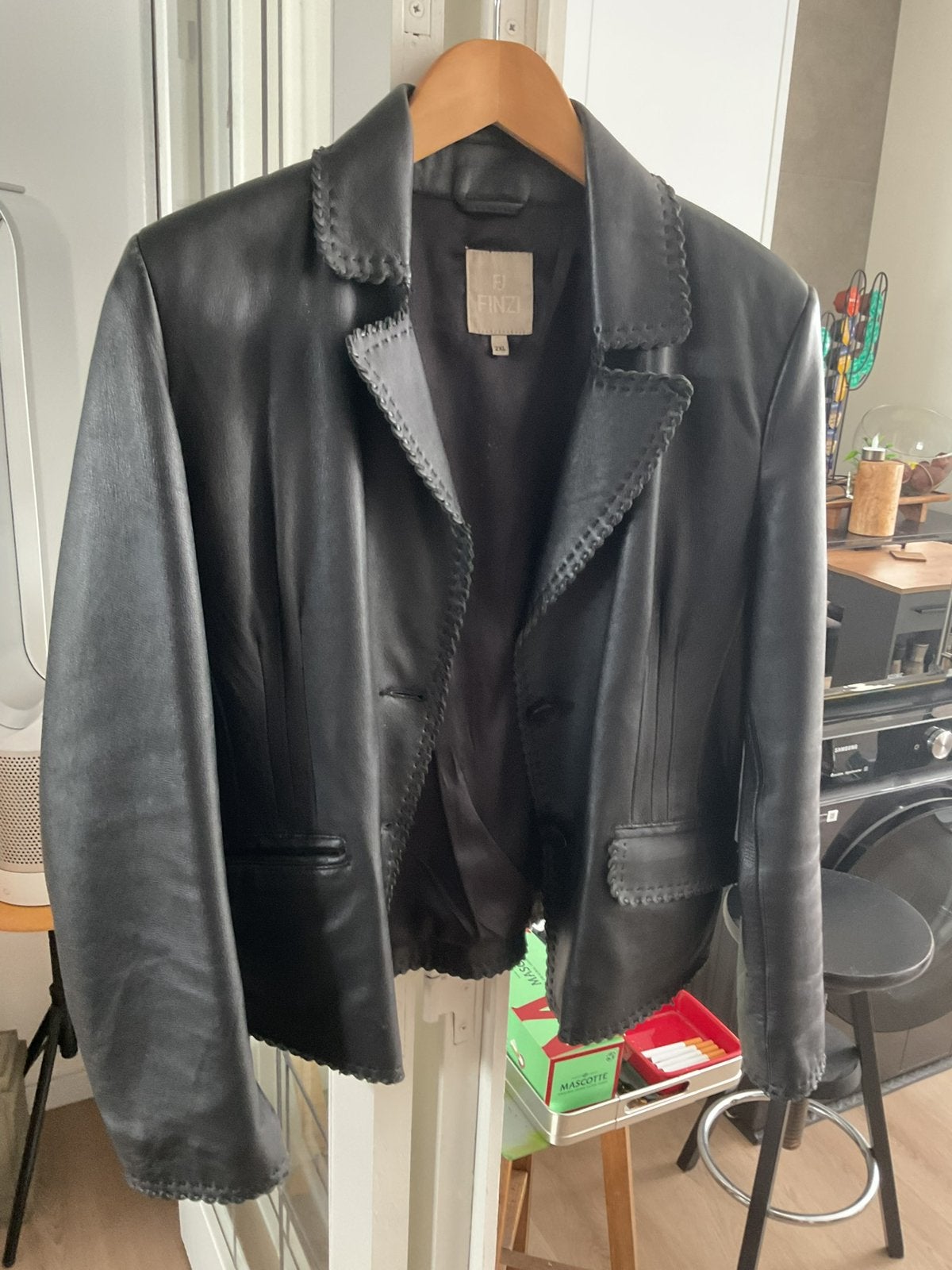 Leder Damesjasje, Taille 38/40 (M), Comme neuf, Enlèvement, Manteau