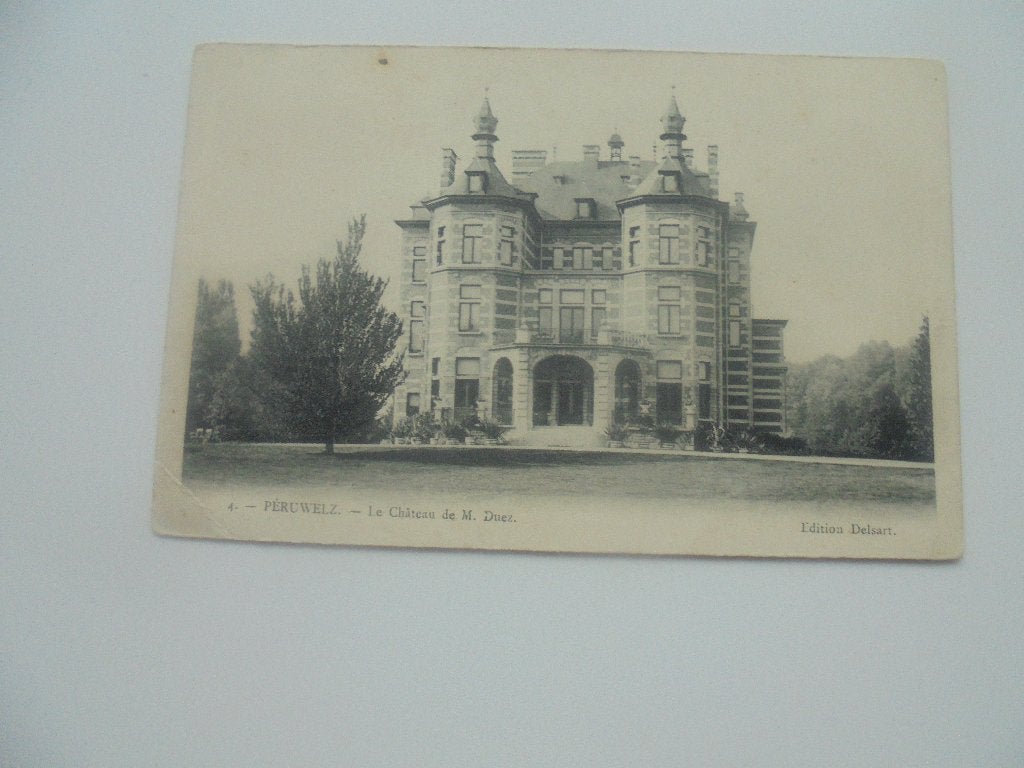 péruwelz-le chateau de M.duez, Envoi, Avant 1920, Non affranchie, Hainaut