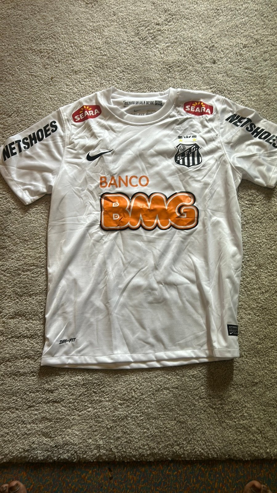 Neymar Santos FC t-shirt – Nette staa, Kleding | Heren, T-shirts, Ophalen of Verzenden, Zo goed als nieuw, Maat 48/50 (M), Wit