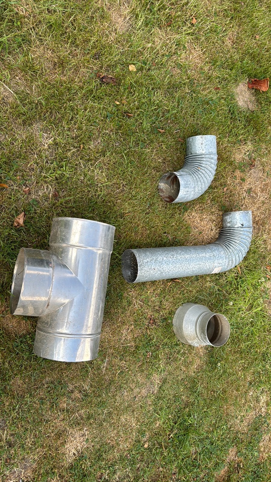 Koppelstukken in alu inox en galva, Ophalen of Verzenden, Gebruikt, Inox, Bochten