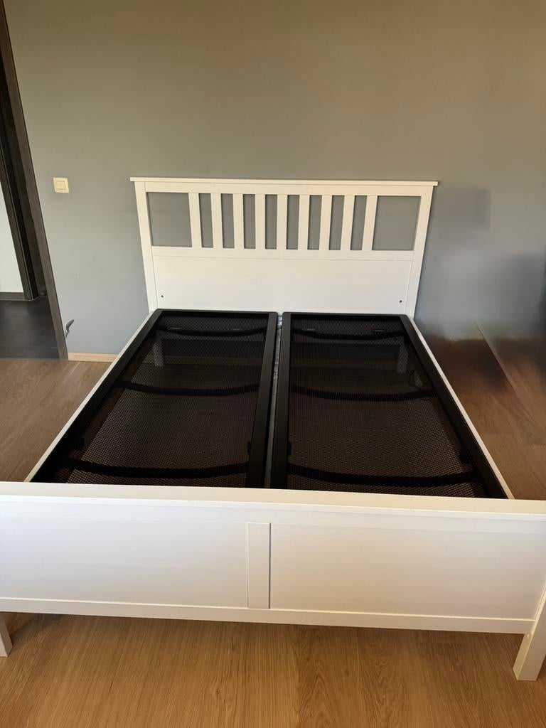 Cadre de lit IKEA hemnes - lit 160, Ophalen, Wit, Tweepersoons, Zo goed als nieuw