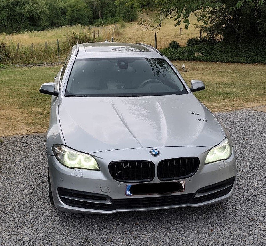 BMW f11 520da 2016, Autos, BMW, Cuir, Argent ou Gris, Euro 6, Automatique