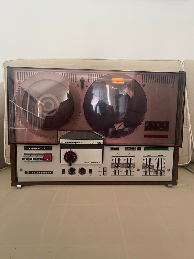 Telefunken Magnetophon 291 hifi, Enlèvement, Magnétophone, Avec protection anti-poussière