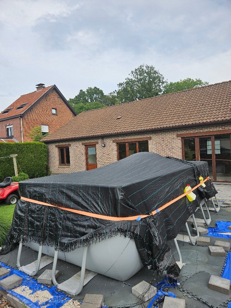 Zwembad, Tuin en Terras, Zwembaden, Zo goed als nieuw, Opzetzwembad, 120 cm of meer, 400 cm of meer, 200 tot 300 cm, Rechthoekig