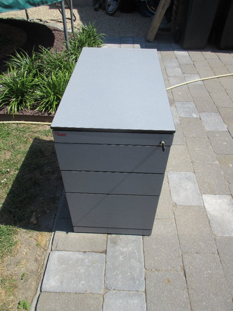 Bureau ladenblok metaal, Ophalen, Gebruikt, Metaal, Bureau-kast combinatie