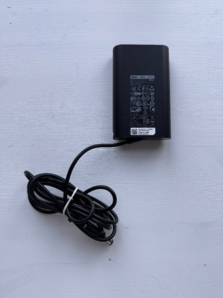 Dell 65W originele laptop oplader - zwarte connector, Computers en Software, Ophalen of Verzenden, Zo goed als nieuw, Dell