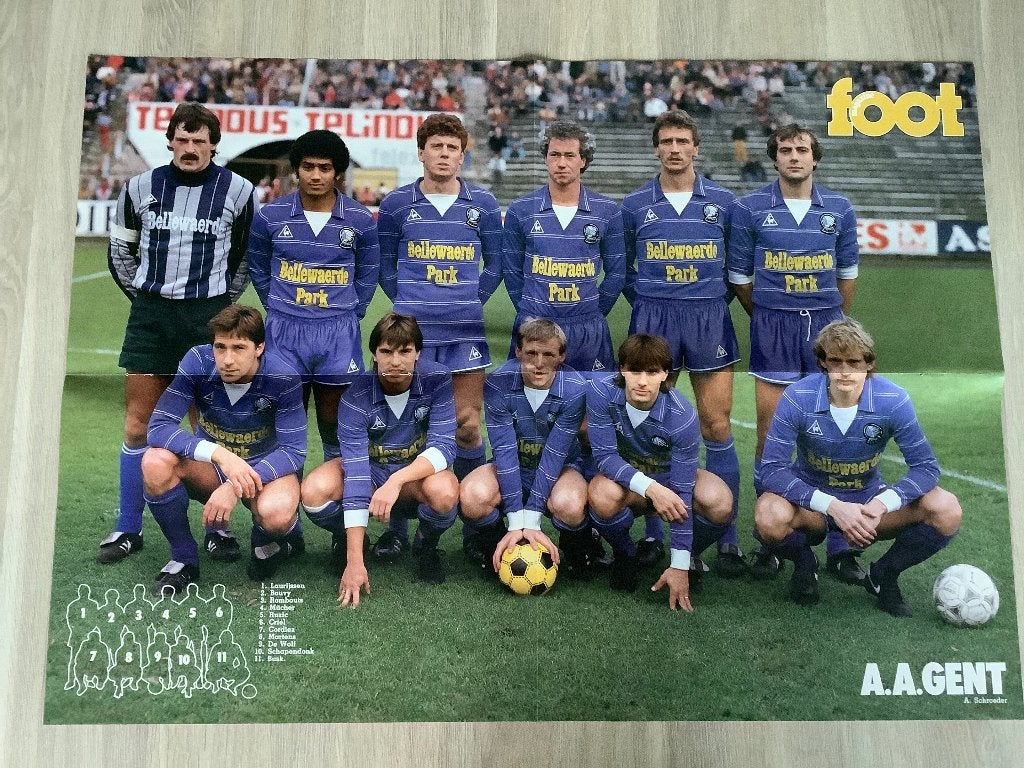Poster AA Gent Jaren 80, Verzamelen, Ophalen of Verzenden, Zo goed als nieuw, Poster, Plaatje of Sticker