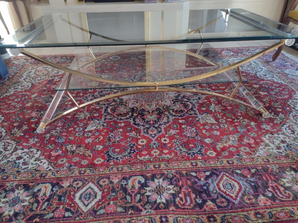 Mooie glazen salontafel, 100 tot 150 cm, 50 tot 100 cm, Rechthoekig, Ophalen