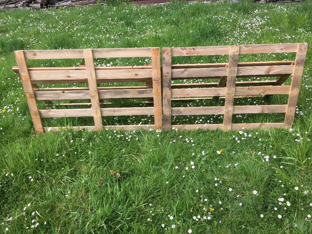 Houten hekwerk / houten afsluiting afmeting 80 cm op 120 cm, Tuin en Terras, Ophalen, Zo goed als nieuw, Hout, Tuinhek